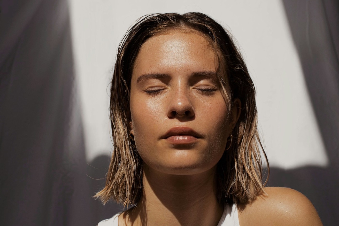 Placeholder — close-up of clear skin in natural light, representing inside-out skin health